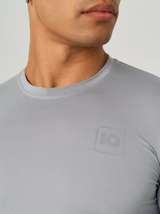 IQ SPORT Лонгслив спортивный оверсайзс длинным рукавом для фитнеса, серый, фото 4