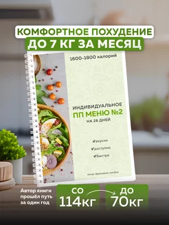 Индивидуальное ПП меню на 28 дней №2 1600-1800 калорий Худей Вкусно 219065162 купить за 1 640 ₽ в интернет-магазине Wildberries