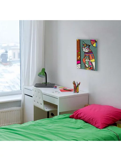 Живопись по номерам Картина по номерам Кошка с котенком арт 40х50, 40x50, фото 4