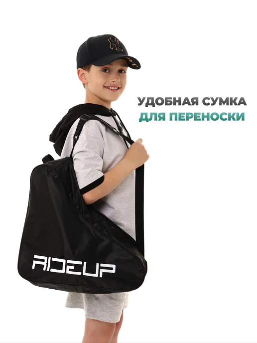 RideUP Роликовые коньки раздвижные со шлемом и защитой, вариант, фото 6