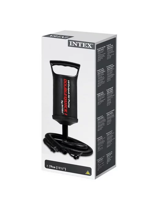 Intex Насос ручной 29 см для бассейна шланг с 3 насадками, вариант, фото 7