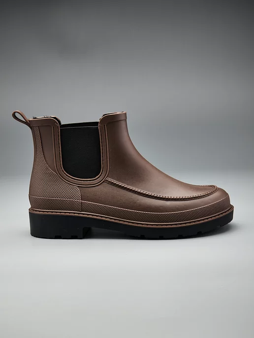 AM SHOES Резиновые сапоги короткие, коричневый, фото 5