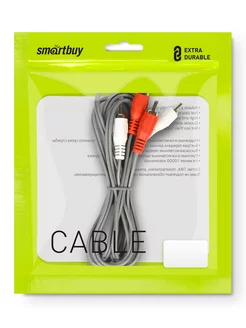 RCA кабель 2xRCA (M) - 2xRCA (M), 1,8 м, кабель тюльпан Smartbuy 219102609 купить за 135 ₽ в интернет-магазине Wildberries