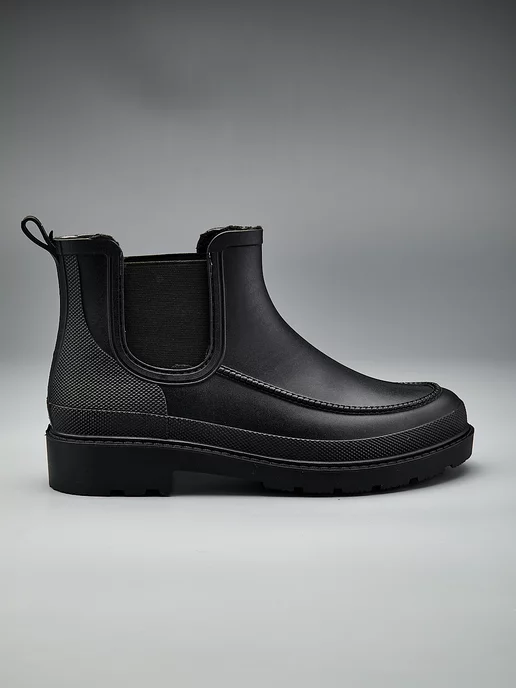 AM SHOES Резиновые сапоги короткие, черный, фото 7