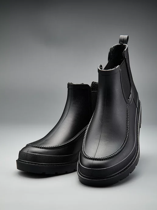 AM SHOES Резиновые сапоги короткие, черный, фото 8