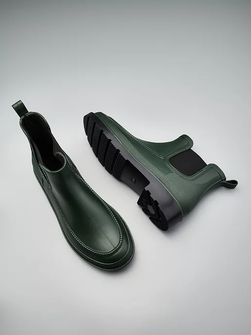 AM SHOES Резиновые сапоги короткие, зеленый, фото 6