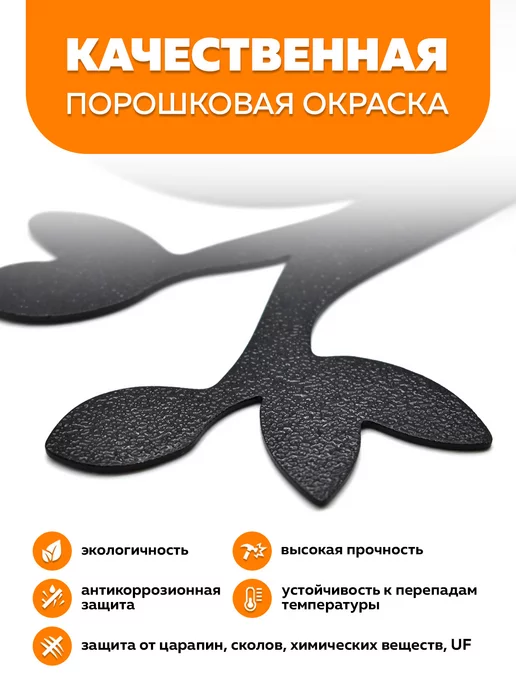 LifeSteel Держатель для инструментов настенный для сада и дачи, черный, фото 2