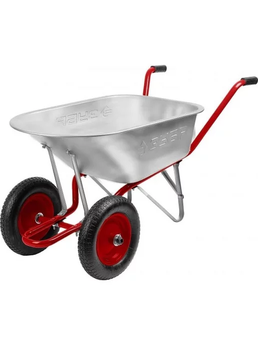 ЗУБР Садовая двухколесная тачка 90л 18 кг Т-21 39952, 90 л, 18 кг, фото 2