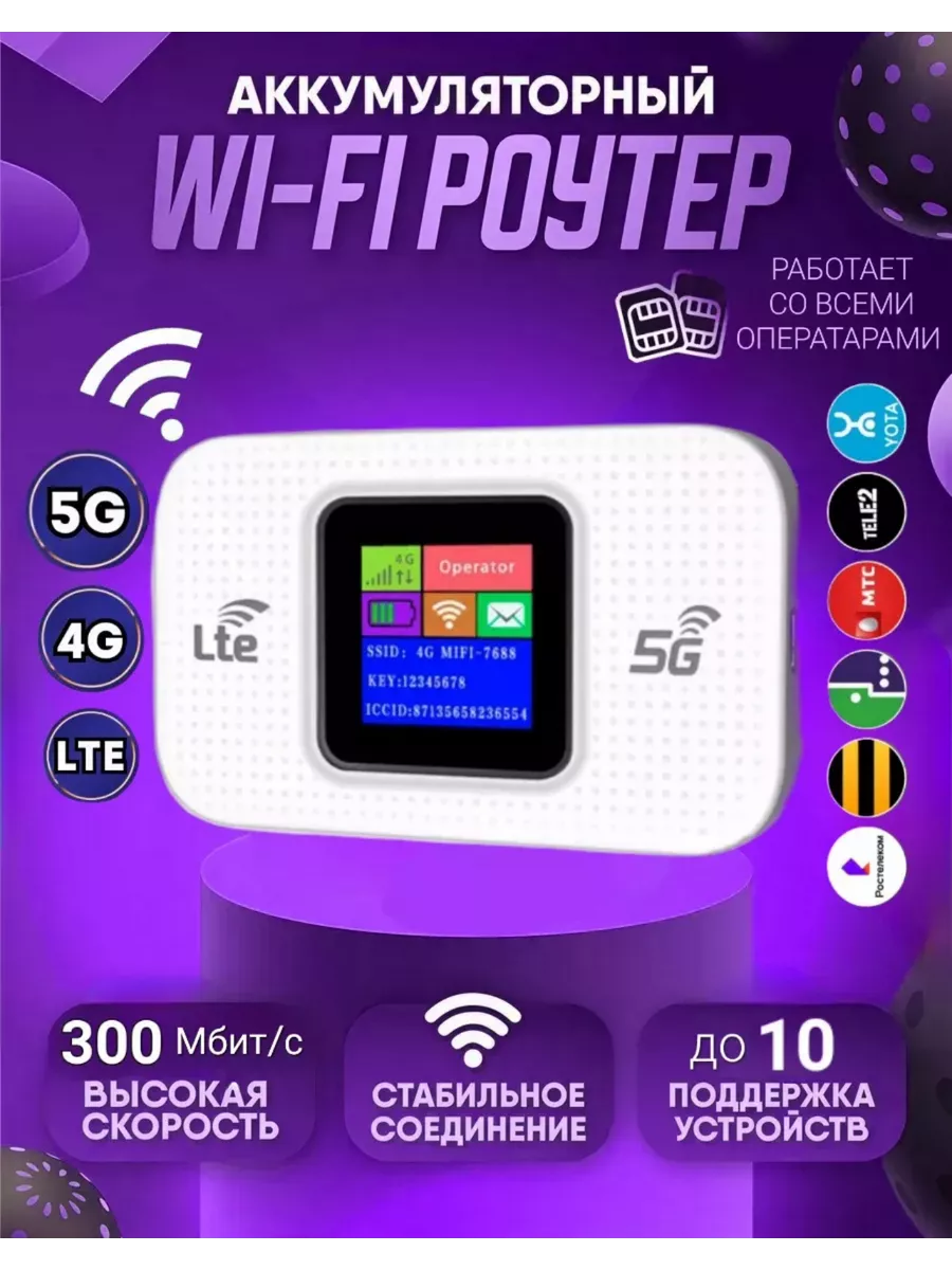 Карманный мини Wi-Fi Роутер