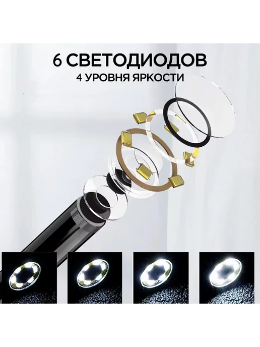 Lavasens Эндоскоп для смартфона автомобильный c жестким проводом, черный, фото 5