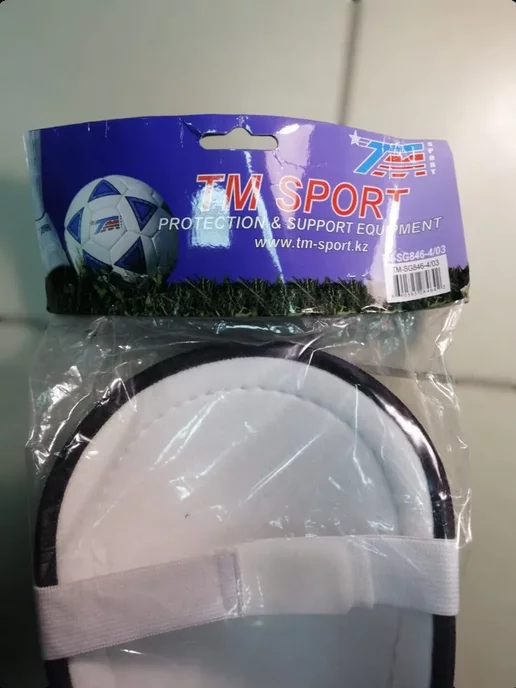TM SPORT Щитки футбольные, размер L, белый, фото 6