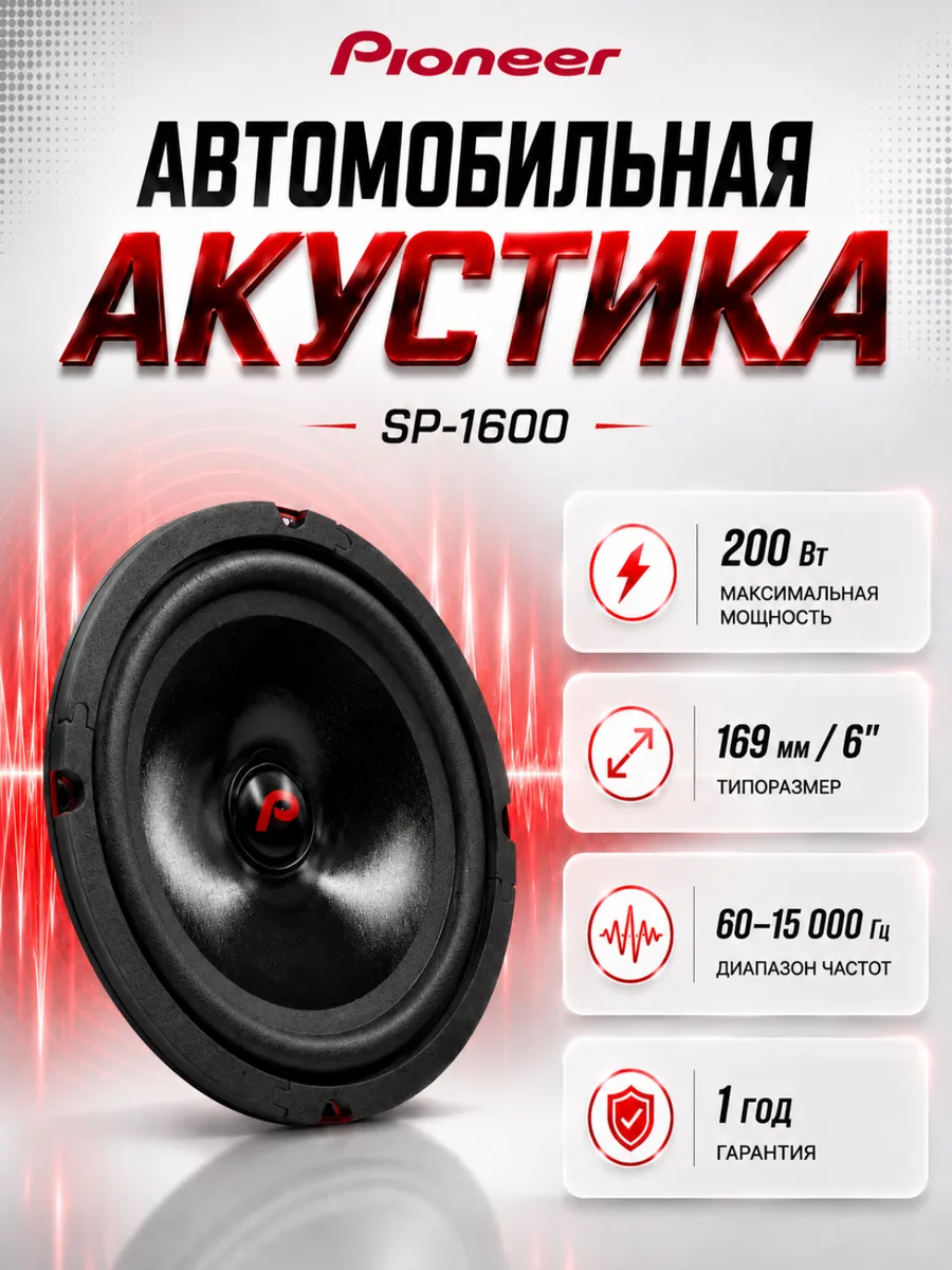 Автомобильные колонки Pioneer SP-1600