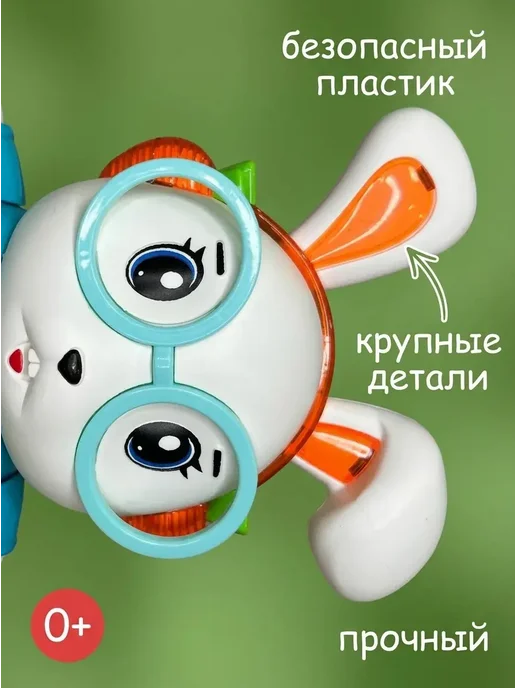 play rus Интерактивная игрушка музыкальный заяц для мальчиков, синий, фото 2