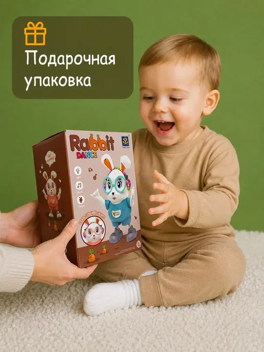 play rus Интерактивная игрушка музыкальный заяц для мальчиков, синий, фото 4