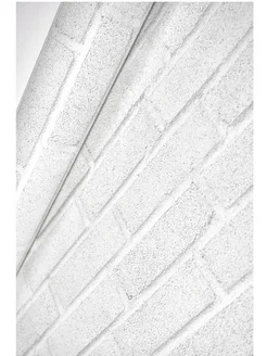 Бумажные обои кирпич светло-серые Кирпичики10 - 4 рулона. Купить обои на стену. Изображение 10