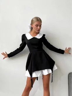 Платье белый воротник SHARM EXLUSIVE DRESS 219286856 купить за 2 142 ₽ в интернет-магазине Wildberries