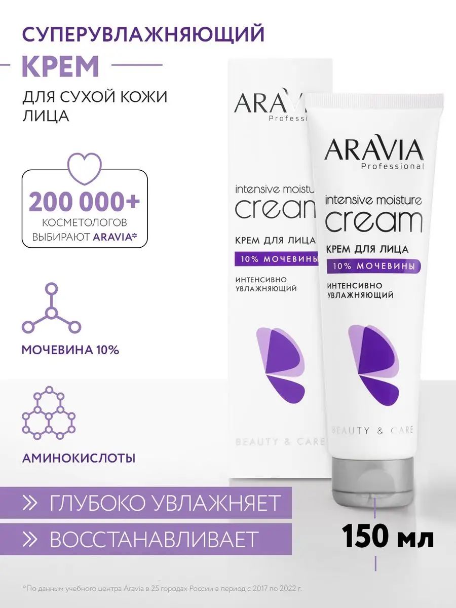 Aravia professional крем для лица интенсивно увлажняющий с мочевиной.