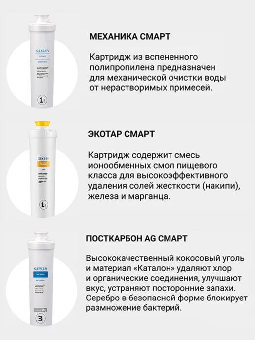 ГЕЙЗЕР Комплект картриджей Оптима Старт, вариант, фото 4