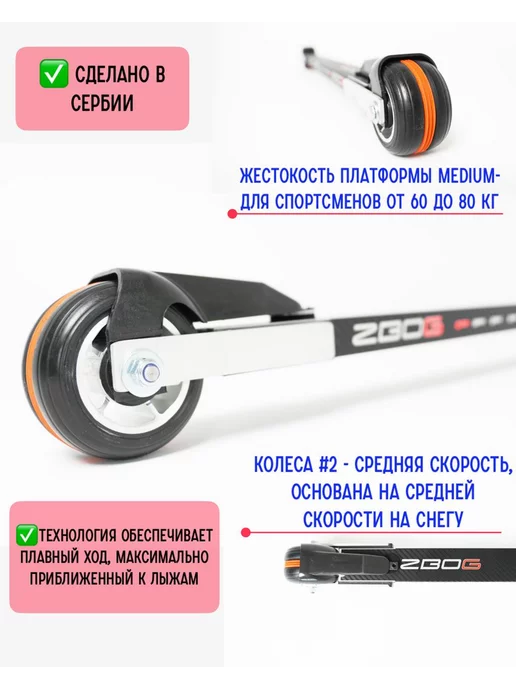 FFS (ZBOG) Лыжероллеры классические ZBOG на вес 60-80кг (2), 6080 кг