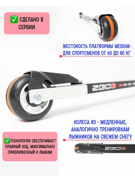 FFS (ZBOG) Лыжероллеры классические ZBOG на вес 40-60кг (2), 6080 кг