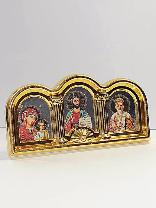 Образ Автомобильная икона тройник Спаси и сохрани, вариант, фото 4