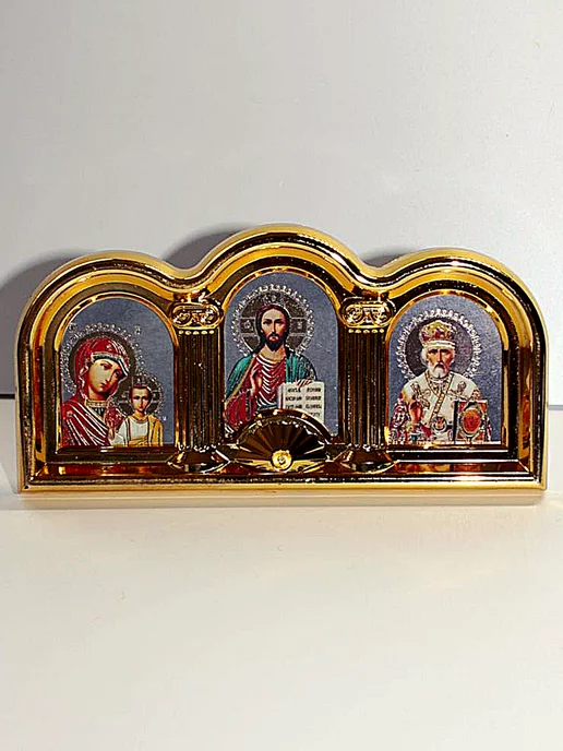 Образ Автомобильная икона тройник Спаси и сохрани, вариант, фото 6