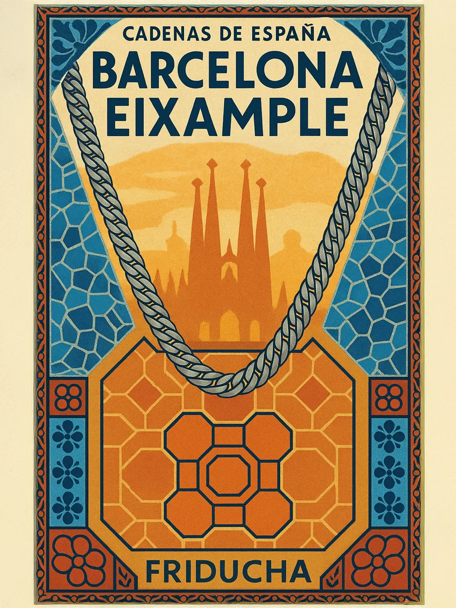 Цепочка BARCELONA EIXAMPLE, панцирная, родий