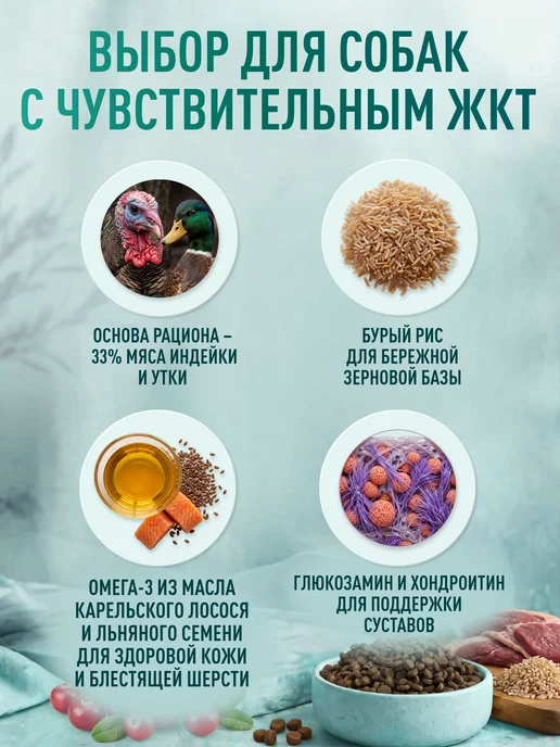 Сухой корм CLAN Classic Чувст… для собак, крупные, средние, 3,1 кг, фото 3