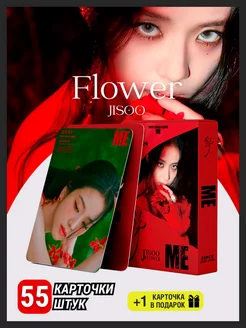 Карточки blackpink Jisoo red flowers me k-pop карты