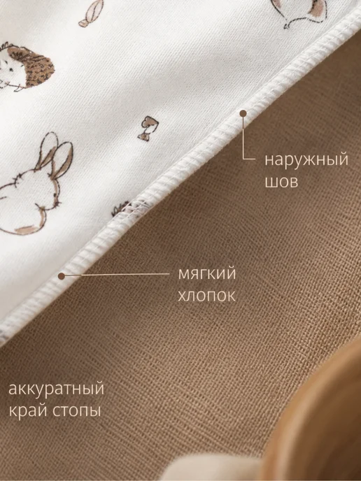 ТяпА Ползунки для новорожденных комплект 3 штуки набор, белый, фото 4