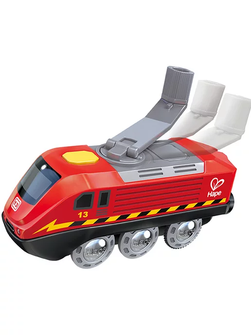 HAPE Детская игрушка поезд, со звуком и USB проводом, красный, фото 8