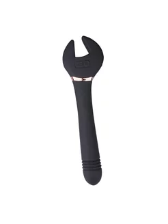 Черный двусторонний вибратор Key Control Massager Wand в фор