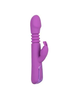 Фиолетовый вибратор-кролик Elite Thrusting Rabbit с возвратн