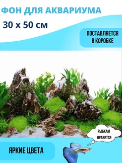 Фон для аквариума 30х50см 219557737 купить за 166 ₽ в интернет-магазине Wildberries