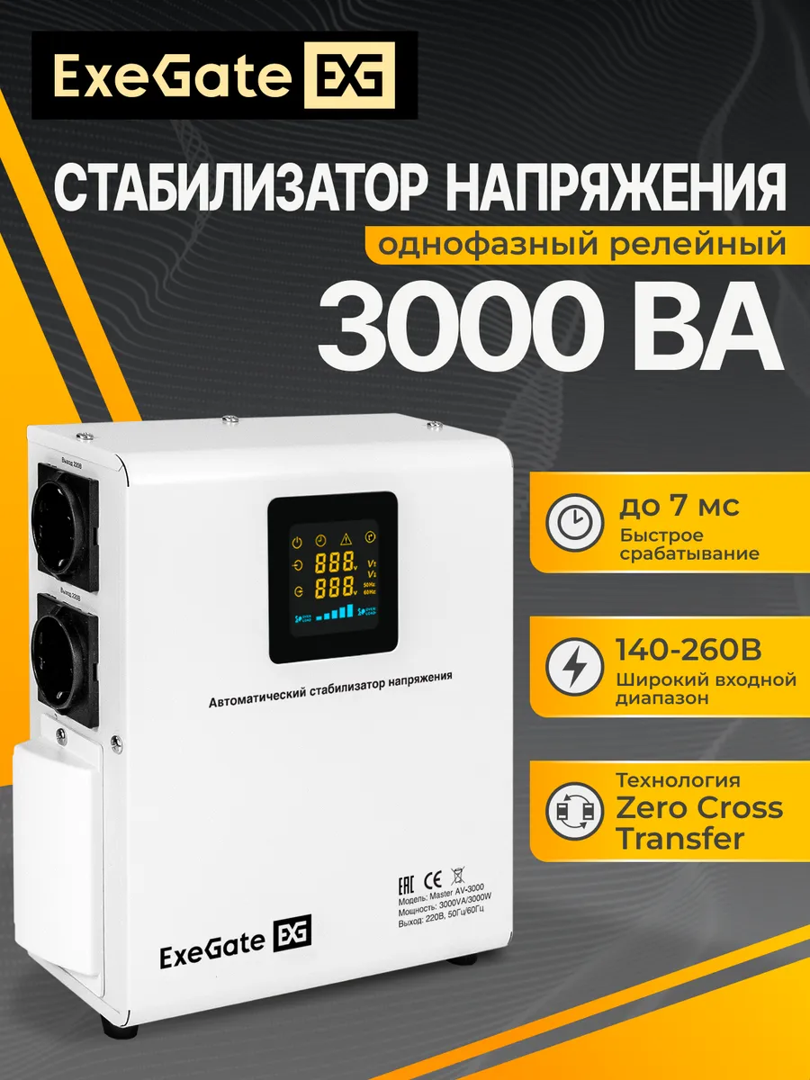 Стабилизатор напряжения настенный Master AV-3000