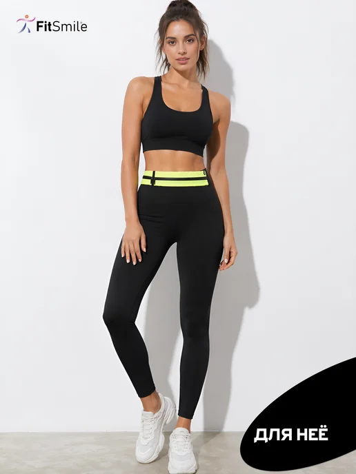 FitSmile Спортивный пояс для бега для телефона с карманами, черный, фото 8