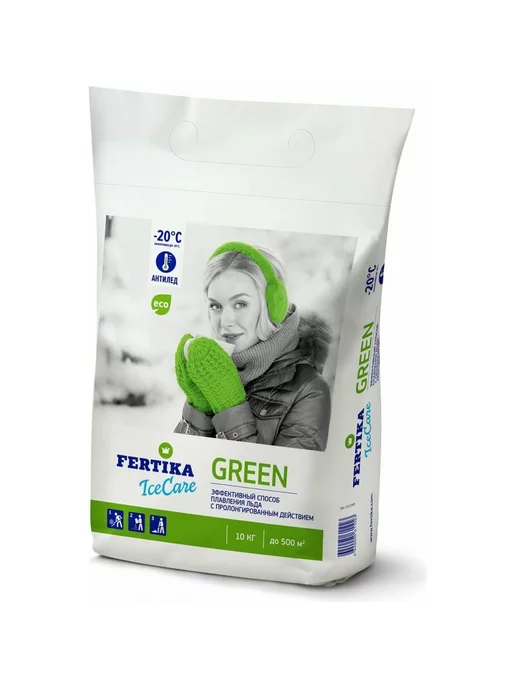 Fertika Противогололедный реагент IceСare Green 10 кг, 10 кг, фото 2