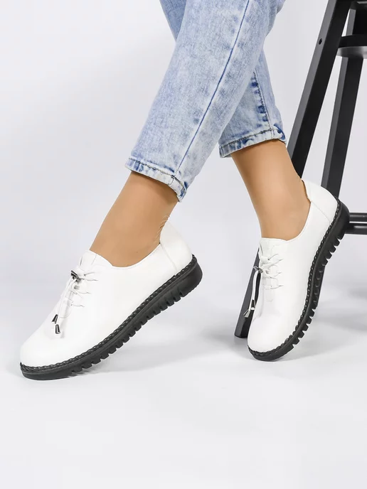 Joconda shoes Туфли-Мокасины на весну и лето, белый, фото 4
