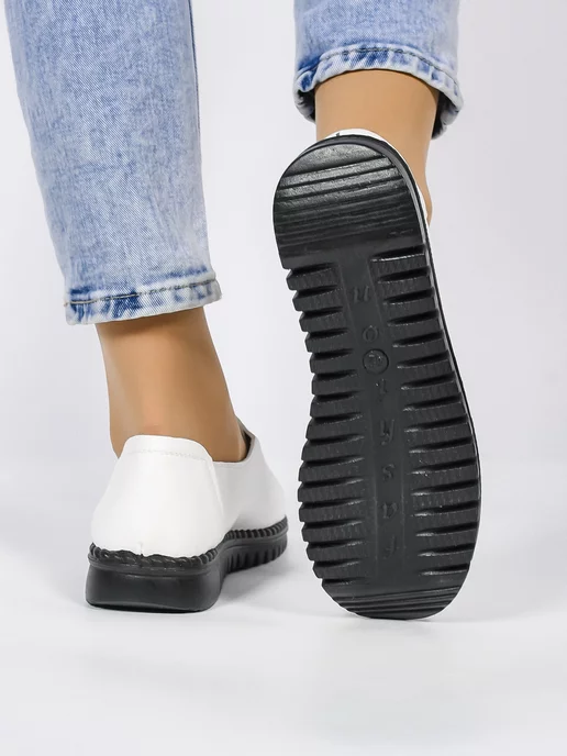 Joconda shoes Туфли-Мокасины на весну и лето, белый, фото 5