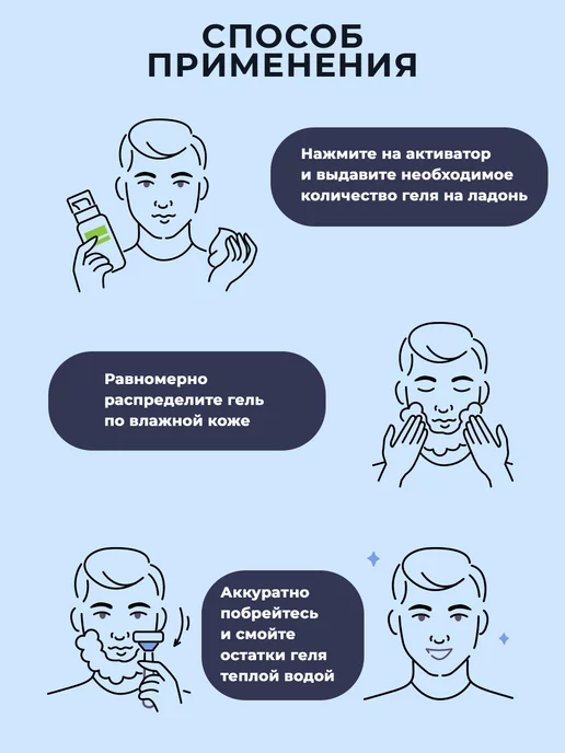 Cool Rule Гель для бритья мужской для чувствительной кожи 200 мл, 200 мл, фото 5