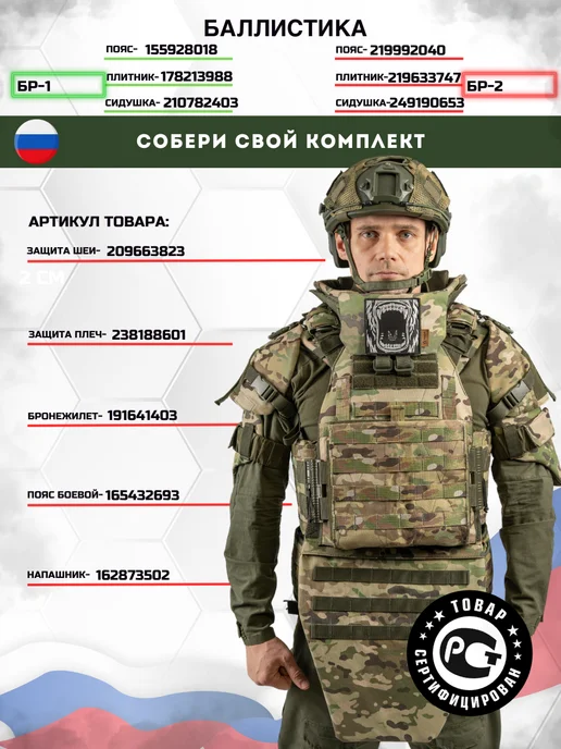 Боевой стиль Баллистический пакет противоосколочный бронежилета 4 шт. БР2, 4 шт, фото 8