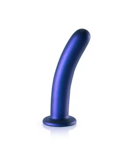 Синий фаллоимитатор Smooth G-Spot - 17,7 см