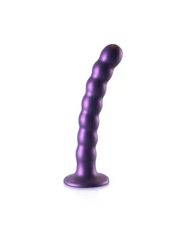 Фиолетовый фаллоимитатор Beaded G-Spot - 17 см