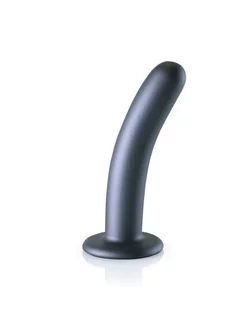 Серый фаллоимитатор Smooth G-Spot - 15 см