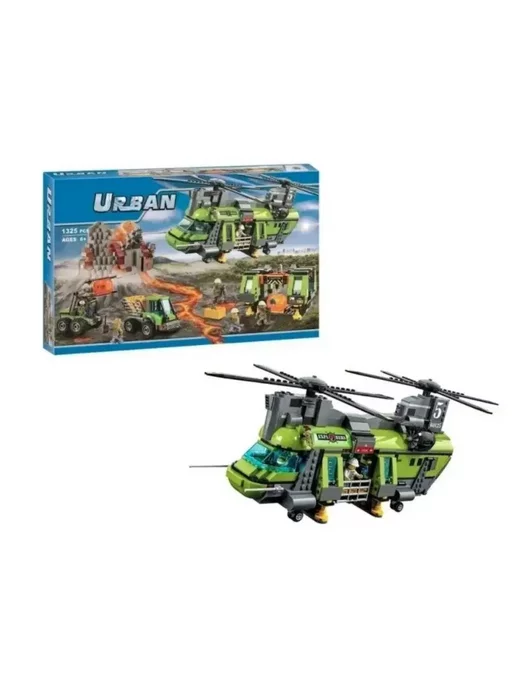 LEGO Конструктор Сити Грузовой вертолет исследователей 10642 1325, зеленый, фото 2