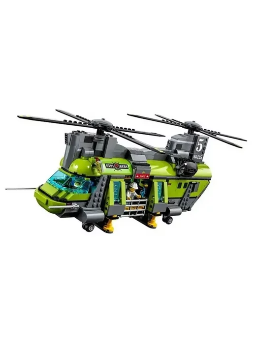 LEGO Конструктор Сити Грузовой вертолет исследователей 10642 1325, зеленый, фото 3