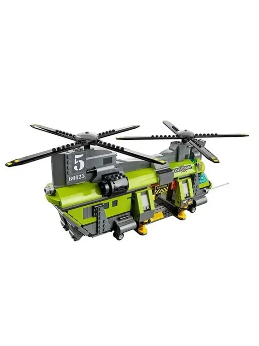 LEGO Конструктор Сити Грузовой вертолет исследователей 10642 1325, зеленый, фото 4