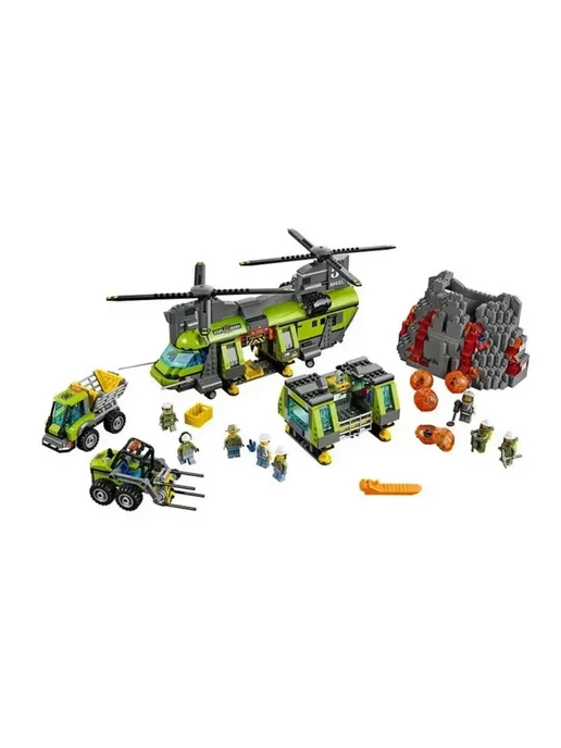 LEGO Конструктор Сити Грузовой вертолет исследователей 10642 1325, зеленый, фото 5