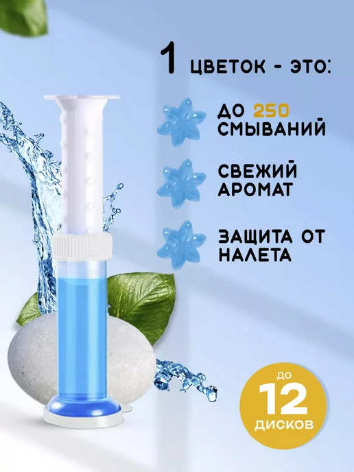Glosstens Гелевые диски для унитаза дозатор 9 шт, 9 шт, фото 5