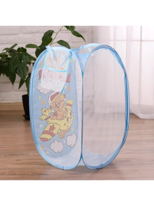 Славный малыш Корзина для игрушек Котик 55x33x33 см с ручками, 34x34x57 см, фото 4